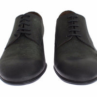 Mens Green Leather Dress Formal Derby Shoes