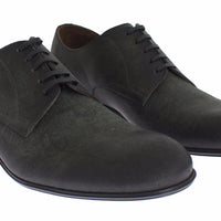 Mens Green Leather Dress Formal Derby Shoes