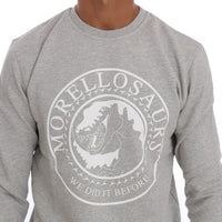 Gray Cotton Crewneck Pullover Sweater