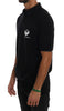 Black Cotton Stretch Polo T-Shirt