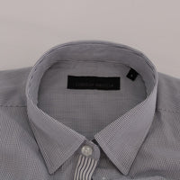 White Blue Check Casual Cotton Regular Fit Shirt