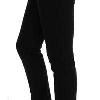 Black Cotton Stretch Slim Denim Pants