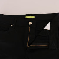 Black Cotton Stretch Slim Denim Pants