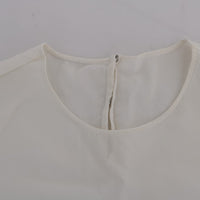 White Silk ITALIA IS LOVE Blouse T-shirt