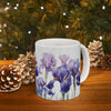 Irises All Around Ceramic White Mug 11oz