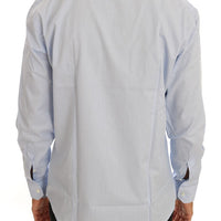 Blue Cotton Slim Fit Dress Shirt