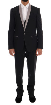 Black 3 Piece MARTINI Slim Suit