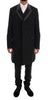 Black Wool Stretch 3 Piece Two Button Suit