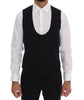 Black Wool Long 3 Piece Two Button Suit