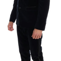 Blue Velvet Stretch Slim Two Button Suit