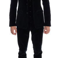 Blue Velvet Stretch Slim Two Button Suit