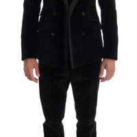 Black Velvet Slim Double Breasted Suit