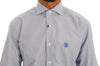 Blue Striped Slim Fit Dress Shirt