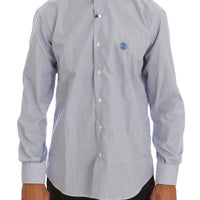 Blue Striped Slim Fit Dress Shirt