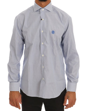 Blue Striped Slim Fit Dress Shirt