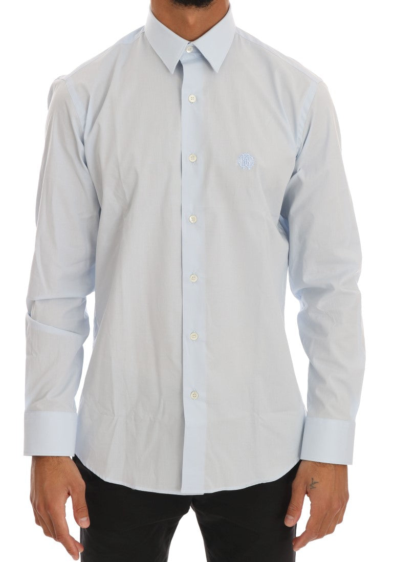 Light Blue Stretch Slim Fit Dress Shirt