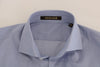 Light Blue Cotton Slim Fit Dress Shirt