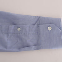 Light Blue Cotton Slim Fit Dress Shirt