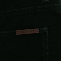 Green Corduroy Cotton Stretch Jeans