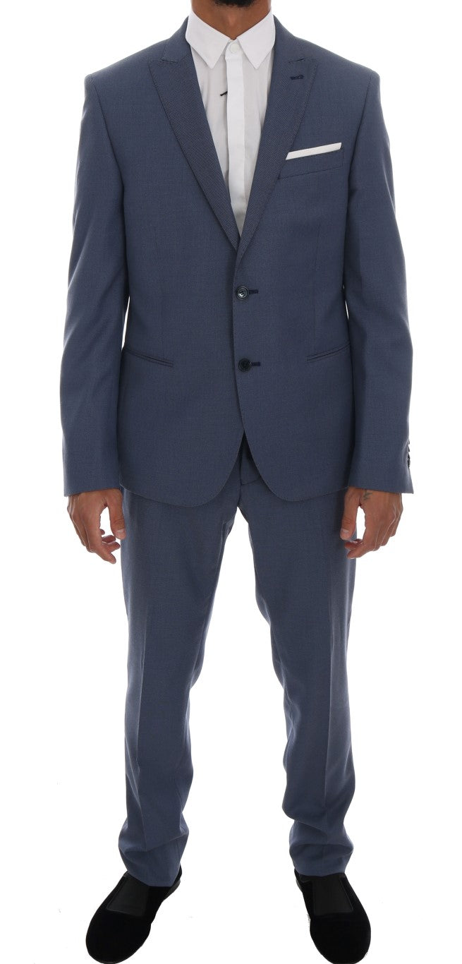 Blue Two Button Slim Fit Suit