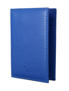 Blue Leather Bifold Wallet