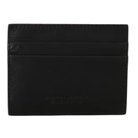 Black Leather Cardholder Wallet