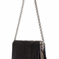 Bag Black Varano Lizard Shoulder Evening Party Clutch