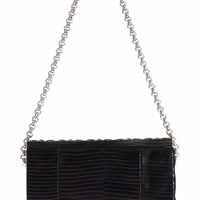 Bag Black Varano Lizard Shoulder Evening Party Clutch