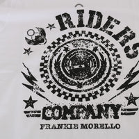 White Cotton RIDERS Crewneck T-Shirt