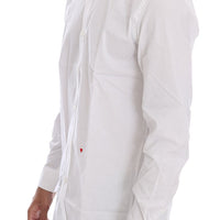 White Cotton Stretch Slim Fit Dress Shirt