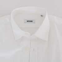 White Cotton Stretch Slim Fit Dress Shirt