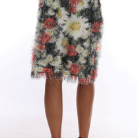 Floral Patterned Pencil Straight Skirt