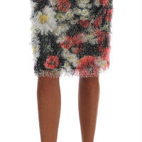 Floral Patterned Pencil Straight Skirt