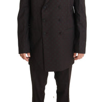 Bordeaux Wool Stretch Long 3 Piece Suit
