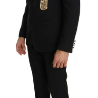 Black Wool Silk Saxophone Slim Fit Suit