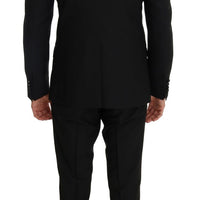 Black Wool Silk Saxophone Slim Fit Suit