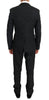 Black Torrero Slim 3 Piece One Button Suit