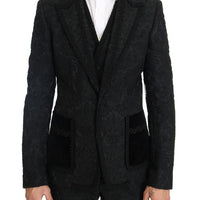 Black Torrero Slim 3 Piece One Button Suit