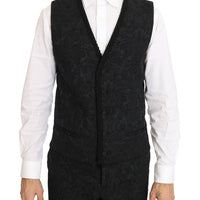 Black Torrero Slim 3 Piece One Button Suit