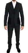 Black Torrero Slim 3 Piece One Button Suit