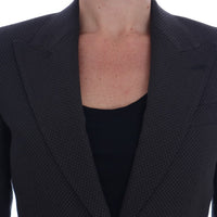 Brown Wool Cotton Two Button Blazer Jacket