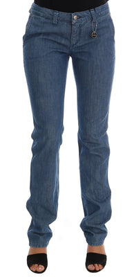 Blue Wash Cotton Slim Denim Jeans