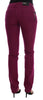 Purple Cotton Stretch Slim Denim Jeans