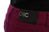 Purple Cotton Stretch Slim Denim Jeans