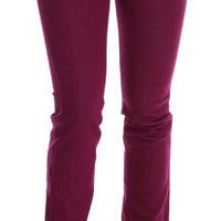 Purple Cotton Stretch Slim Denim Jeans