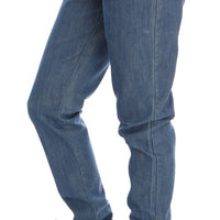 Blue Wash Cotton Boyfriend Fit Jeans