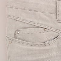 White Cotton Stretch Slim Jeans