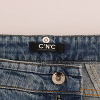 Blue Cotton Stretch Denim Jeans