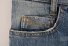 Blue Cotton Stretch Denim Jeans