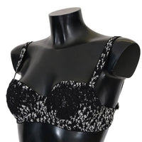 Black Silk White Lace Stretch Underwear Bra